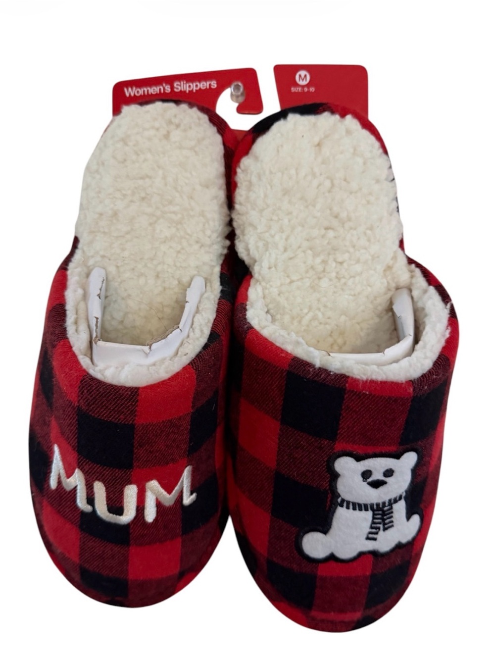 Mum Bear Holiday Slippers